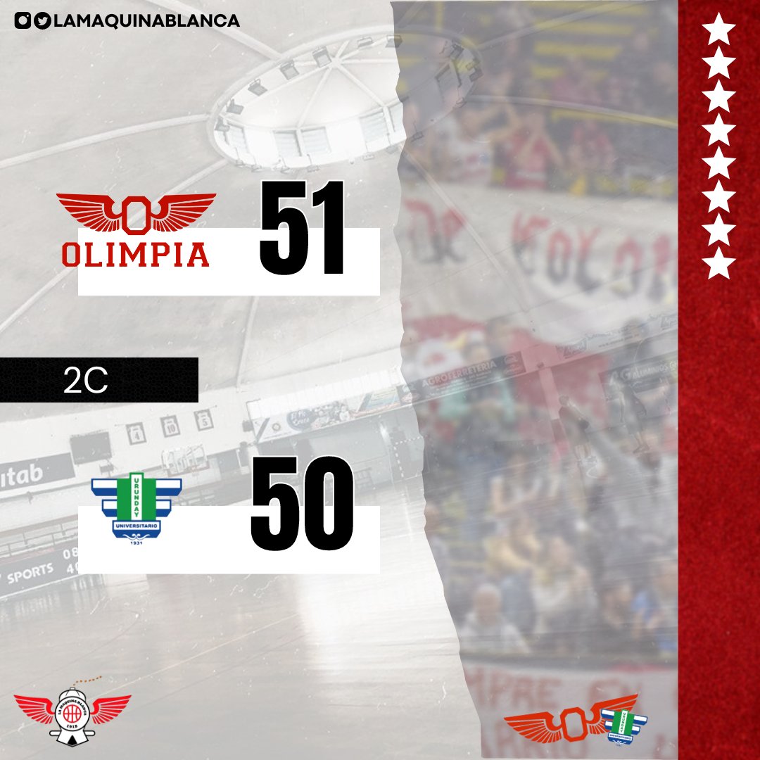 lamaquinablanca's tweet photo. Final del segundo cuarto
#OlimpiaSomosTodos🔴⚪ https://t.co/7vXdoLWn5k