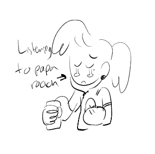 squeempus's tweet image. kofi req for marcy, anne, and sasha being in their emo phase!