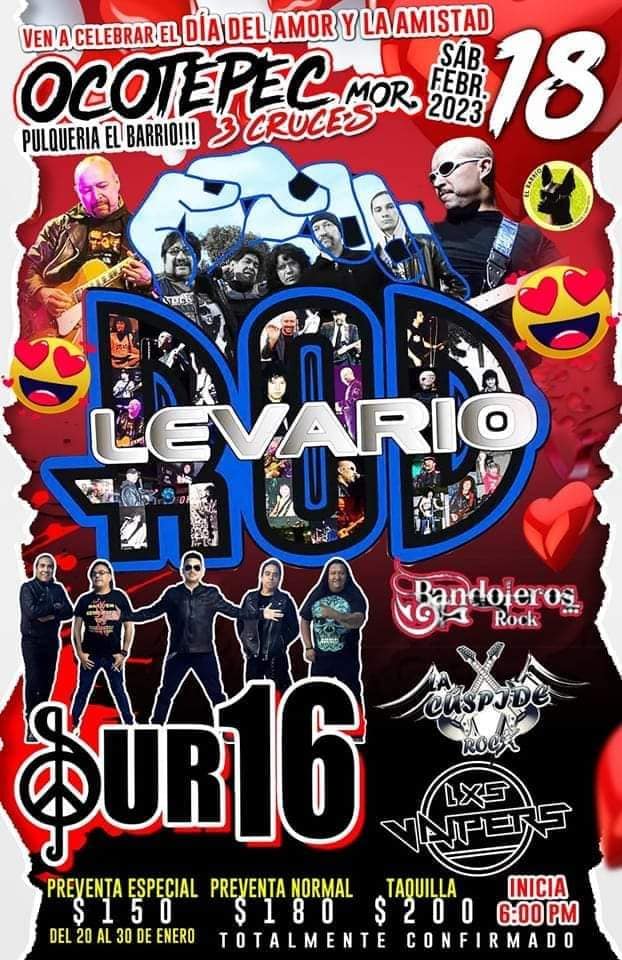 Rock_Urbano's tweet photo. 18 de Febrero 2023 / El Barrio Pulqueria / Cuernavaca / 6PM
#RodLevario (@ROD_LEVARIO)
#Sur16 (@Sur16Oficial2)
#BandolerosRock
#LaCúspideRock
#LXSVaipers
https://t.co/qMThH3OWaP
#TocadaCuernavaca #TocadaOcotepec #TocadasRockUrbano #RockUrbano #RockNacional #RockMexicano https://t.co/pIZWMJ4ytJ