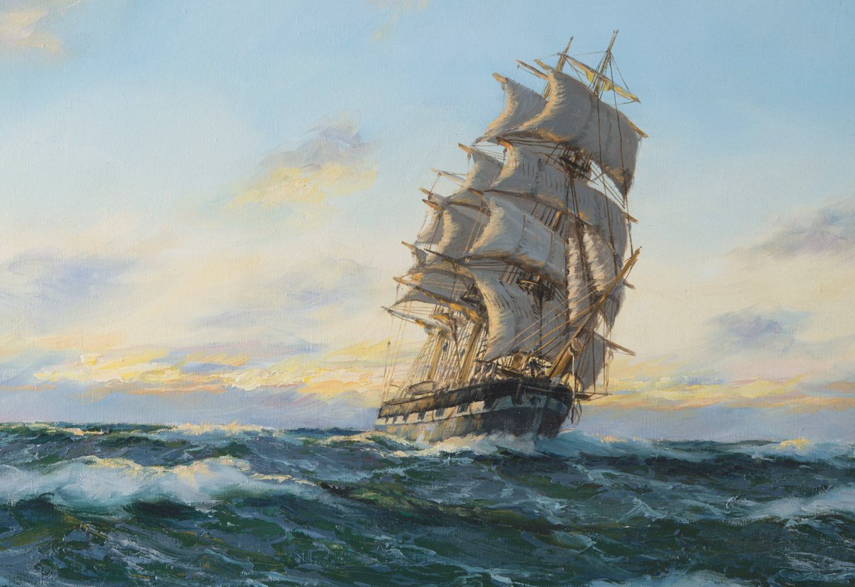 ElMuseoSoumaya's tweet photo. El pintor #HenryScott, originario de #GranBretaña, sobresalió por sus pinturas de barcos históricos. En la #ColecciónDelSoumaya conservamos “El clíper de lana Sundown Castle”.
¿Navegamos juntos?⚓️🛟 https://t.co/rpFVBCFuG1