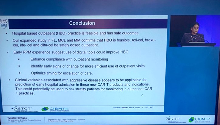 Larissa Brunaldi (@larissabrunaldi) on Twitter photo Great session about Engineered Immune Cells chaired by <a href="/YiLinMDPhD/">Yi Lin</a> and Dr David Miklos at #Tandem23. Congratulations to <a href="/Radhika_Bansl/">Radhika Bansal Rakshit (She/Her)</a> for presenting results from Outpatient Practice for #CART in pts with #lymphoma and #MultipleMyeloma <a href="/MayoCancerCare/">Mayo Clinic Comprehensive Cancer Center</a> #LinLab Great session about Engineered Immune Cells chaired by <a href="/YiLinMDPhD/">Yi Lin</a> and Dr David Miklos at #Tandem23. Congratulations to <a href="/Radhika_Bansl/">Radhika Bansal Rakshit (She/Her)</a> for presenting results from Outpatient Practice for #CART in pts with #lymphoma and #MultipleMyeloma <a href="/MayoCancerCare/">Mayo Clinic Comprehensive Cancer Center</a> #LinLab