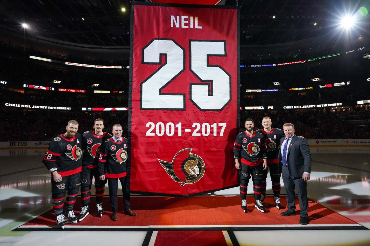 Chris Neil 2️⃣5️⃣ is heading to the rafters!