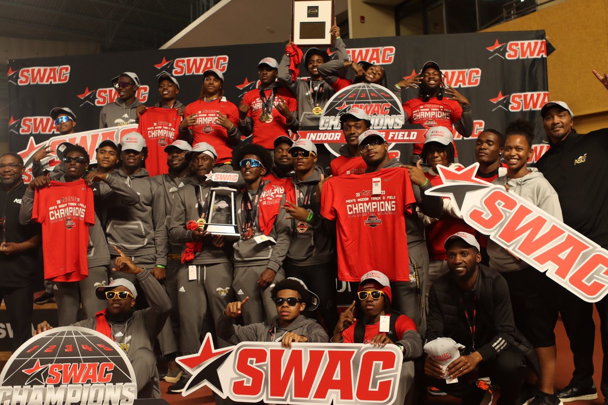 Not one, but TWO!! The Alabama State Hornets complete the sweep and are the 2023 SWAC Indoor Men’s &amp; Women’s Champions!

RING ‘EM. YEAH STATE!!

#SWARMAS1 | #IAMSWAC