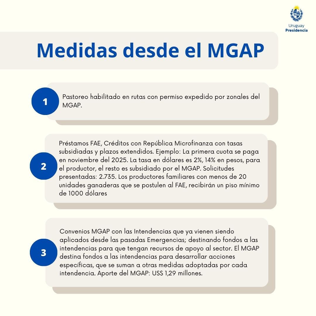 AlvaroDelgadoUy's tweet image. Para responder a la sequía que afecta a nuestro país, el Gobierno ha dispuesto esta batería de medidas.