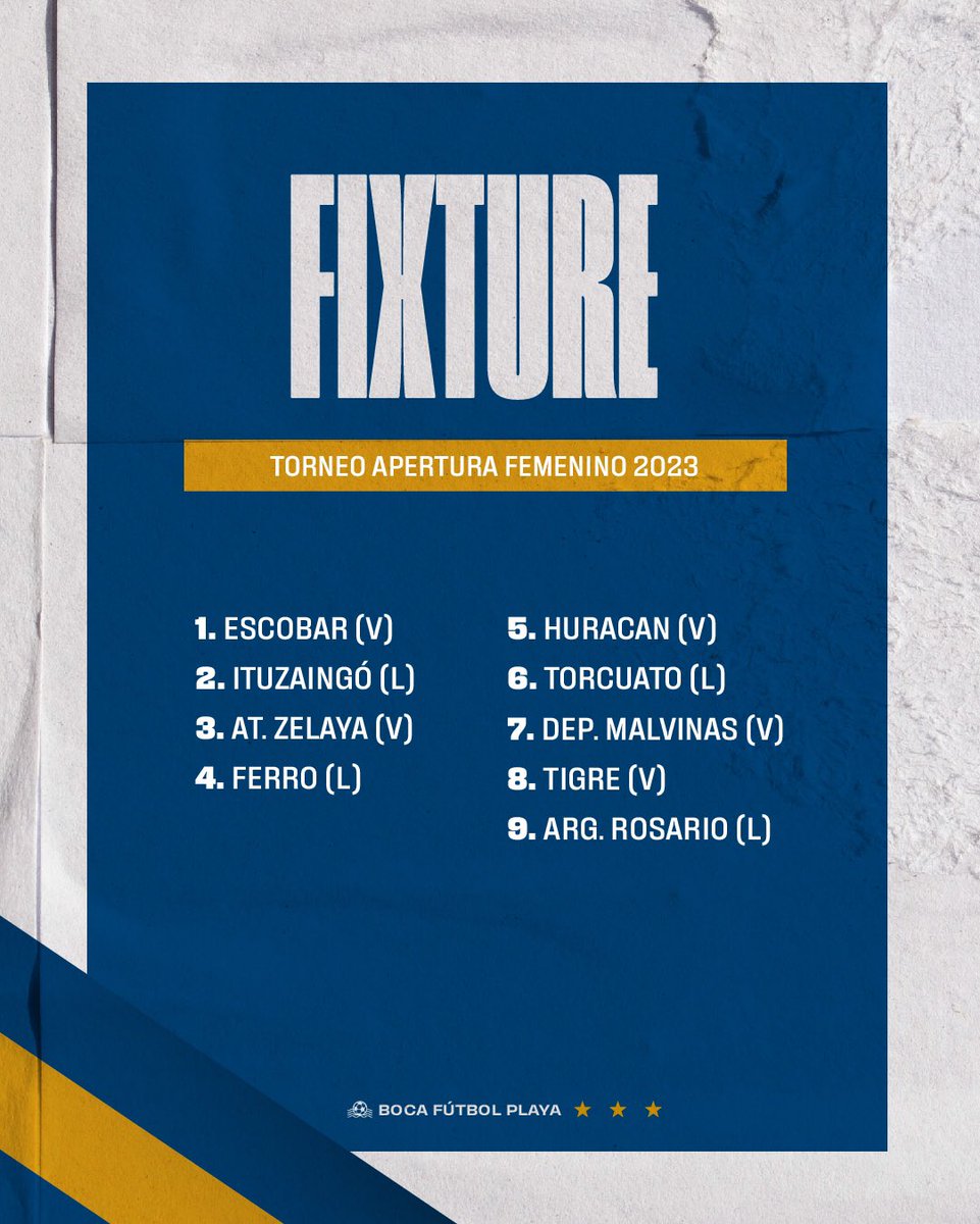 Bocafutbolplaya's tweet photo. CADA VEZ FALTA MENOS🤩
Les compartimos los fixtures del Torneo Apertura 2023 de Fútbol Playa.
Este domingo 26 de febrero comenzará el torneo con horario y sede a confirmar.
#VamosBoca
#futbolplaya #bocajuniors #beachsoccer #vamosxeneize #orgulloxeneize #elunicogrande https://t.co/L2yOH6vVOM