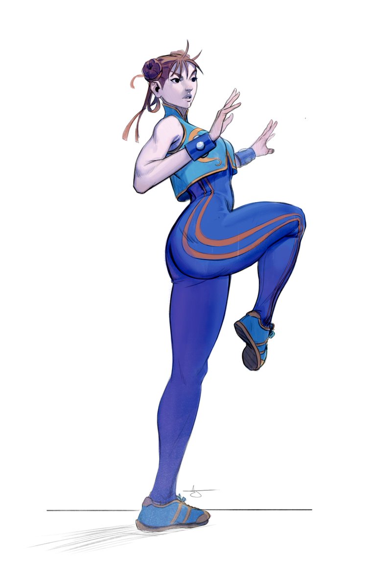 darocka45's tweet photo. Only a few more months for @capcomusa #streetfighter6. To contain myself, I make fanart to quell my thirst. What's your favorite #chunli constume? Mine is the #streetfighteralpha fit. I tried to capture Bengus style, but also add my own flare as well. Maybe I will draw Ken next. https://t.co/36Q6Avc6NA