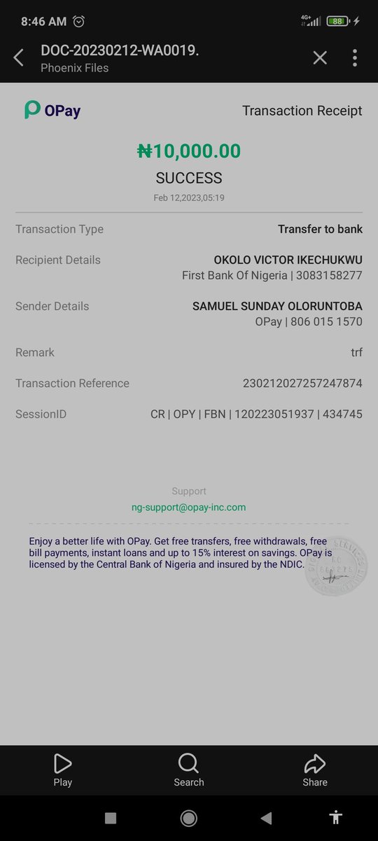 Samotobat's tweet photo. @OPay_NG The transaction below was not delivered to the beneficiary. Please act on this, the beneficiary is fraudstrated.Thank you https://t.co/F4hCINpASb
