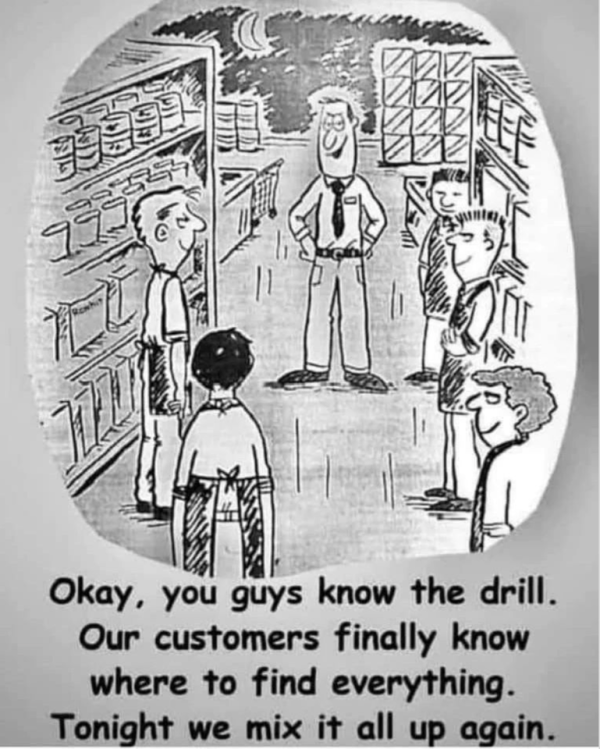 KLind62526's tweet photo. This is true. Our local Walmart decided that it was time to remodel in 2021 during the #DemPanic #PlannedDemic OTOH wives do the same thing to husbands, but they call it #SpringCleaning. https://t.co/7tNfILfrK7