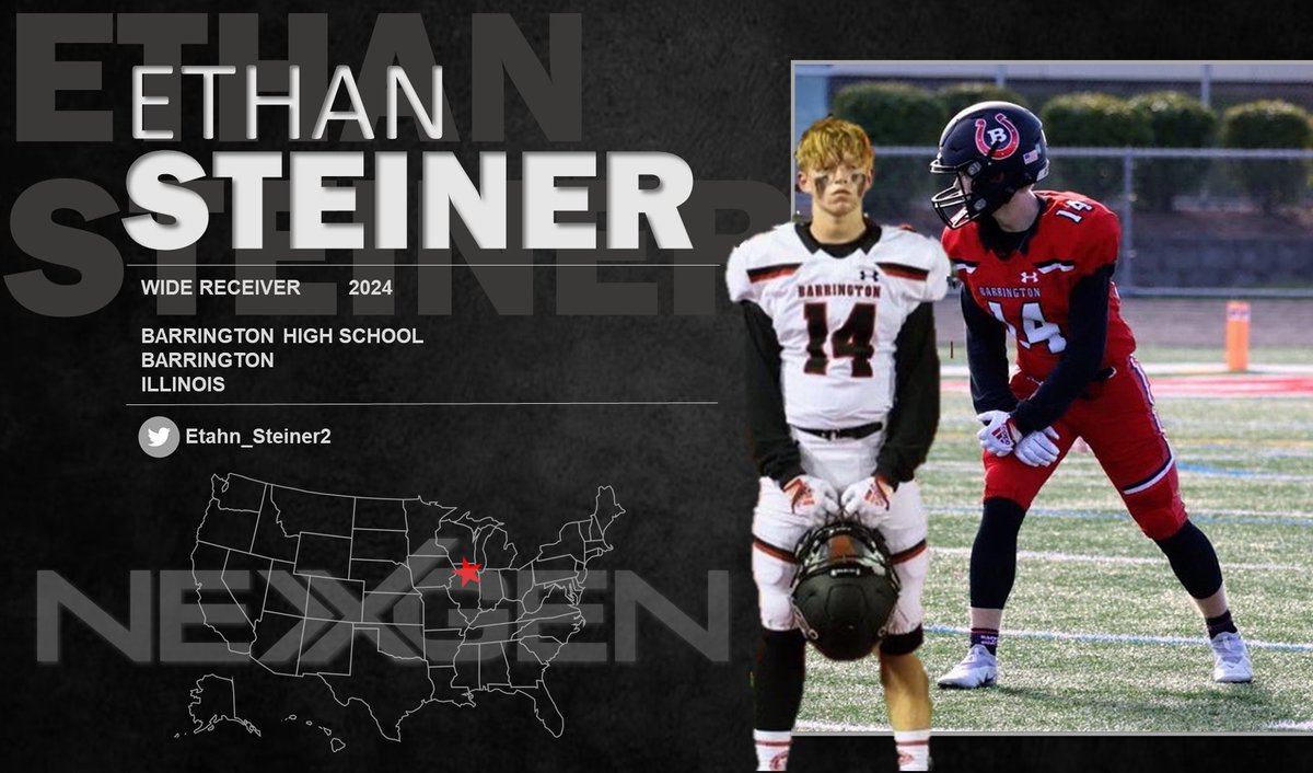 NXG is pleased to welcome 2024 WR Ethan Steiner @Ethan_Steiner2 Barrington High School (Barrington-Illinois)