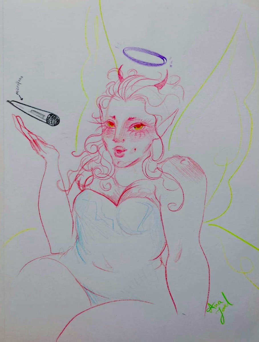 gyybich's tweet photo. @Grimezsz c check out my friend's art. The inspiration came from Kill V. Maim after she heard it for the first time and pictured this little fairy singing it 🥰🧚‍♀️ https://t.co/yeNFYTzLIE
