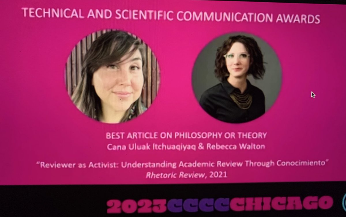 Honored to share this #4C23award with my co-author, mentor, and dear friend @rebeccawwalton2. We had so much fun writing this article and are proud of its usefulness to our field and beyond. tandfonline.com/doi/full/10.10…