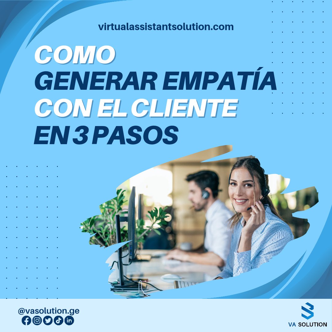 vasolution_ge's tweet photo. En este post te enseño 3 tips de como puedes generar empatía con el cliente al momento que realices una llamada. 📞
#vasolution #callcenter #contactcenter #leads #property #propiedades #ventas #solution #virtualassistant #virtualassistantsolution #asistentevirtual #soluciones https://t.co/B8MR5FpnDg