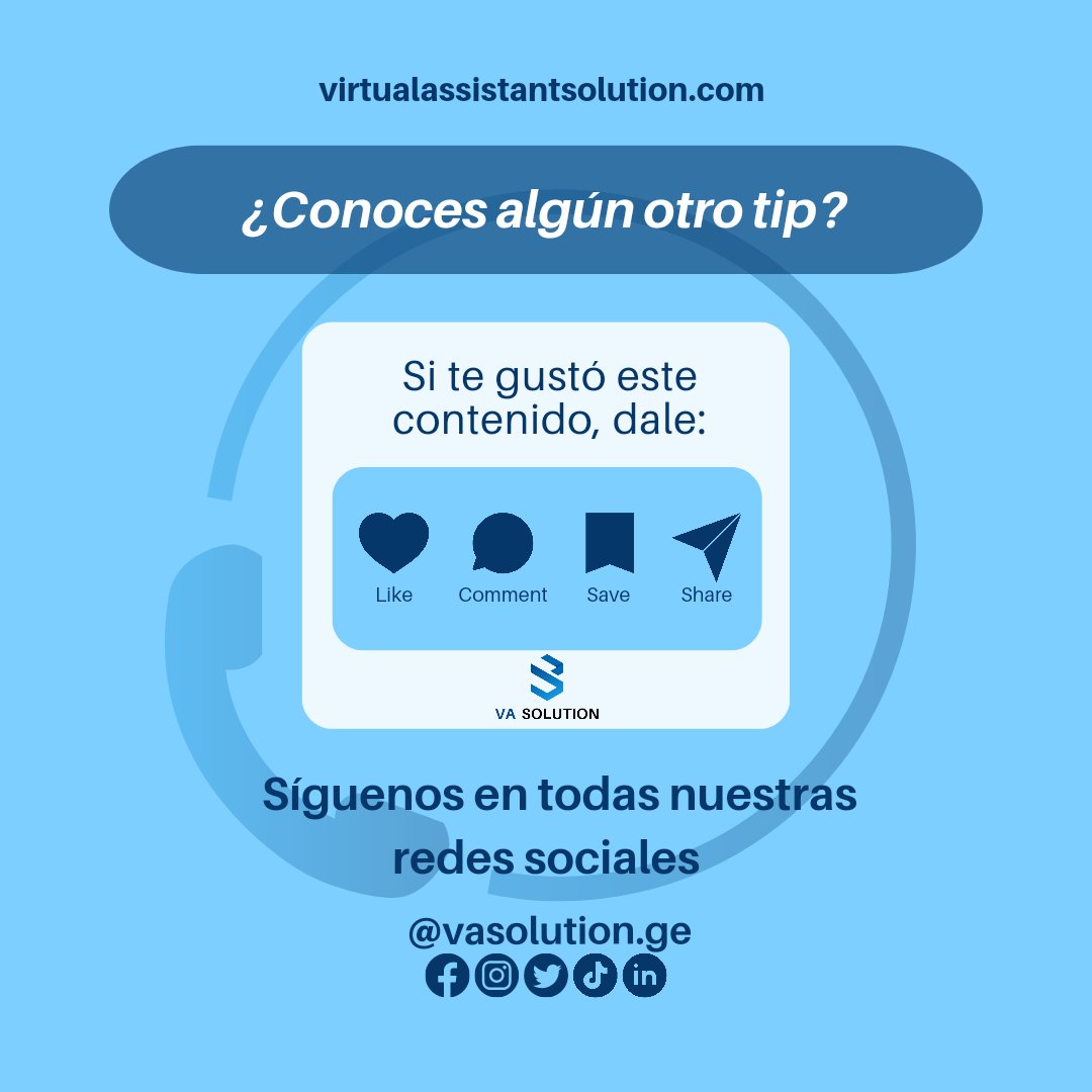 vasolution_ge's tweet photo. En este post te enseño 3 tips de como puedes generar empatía con el cliente al momento que realices una llamada. 📞
#vasolution #callcenter #contactcenter #leads #property #propiedades #ventas #solution #virtualassistant #virtualassistantsolution #asistentevirtual #soluciones https://t.co/B8MR5FpnDg