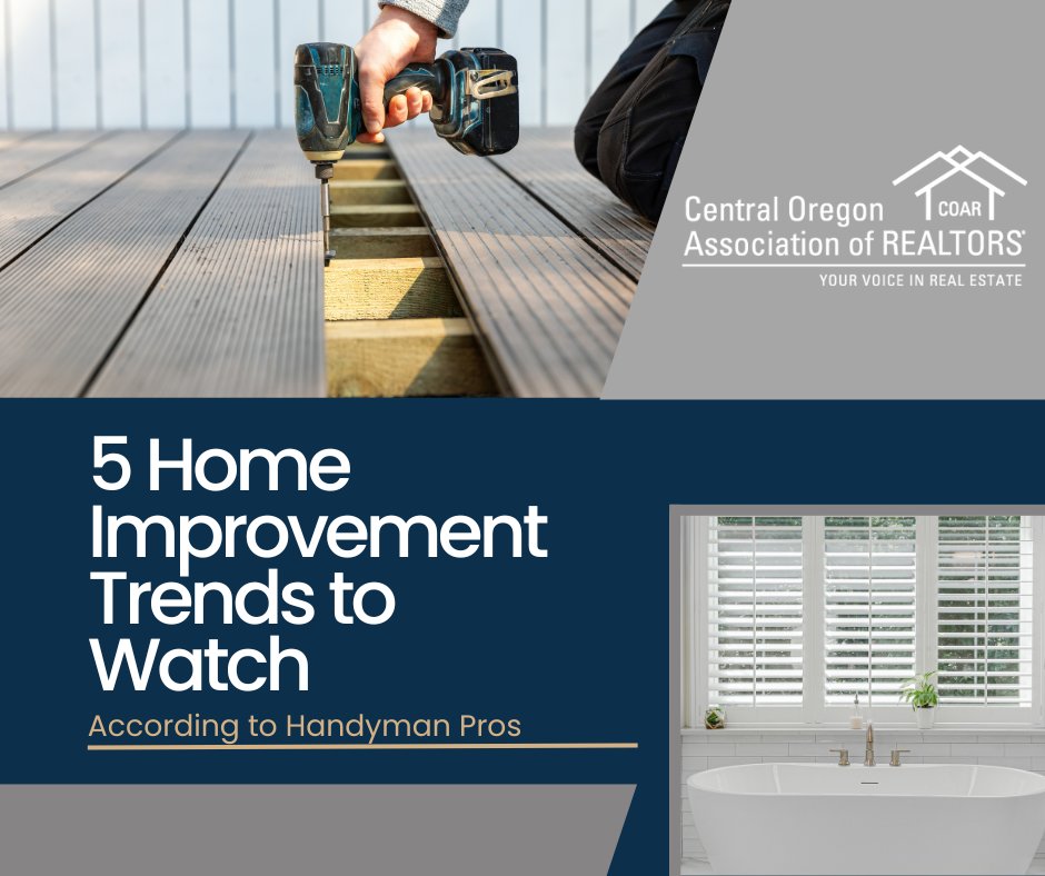 CascadesEastRE's tweet photo. The remodeling boom continues! Here are some popular house project trends that handyman professionals are seeing. Share with clients looking for some upgrades to do before listing! https://t.co/TRzAG681i6 #Realtors #RealtorTips #RealtorMagazine #HomeDesign #HomeImprovement https://t.co/ecDRzo2OtP