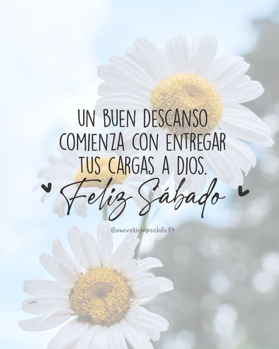 MarcosChagon777's tweet image. En la presencia de #Dios podemos hallar #descanso 

😴#Descansa en el #Señor 🤗 hoy y #renueva tus #fuerzas para seguir 💪👣 ¡Feliz Sábado! 💞
✨"Dios bendijo el #séptimo día, y lo santificó, porque en ese día #descansó de toda su obra creadora". Génesis 2:3 📖

#FelizSábado 😊