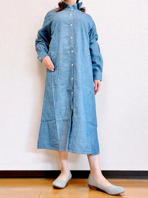 【無印良品】これが2990円ってコスパ良すぎ!数量限定の「楽ちんワンピース」一枚で春コーデが完成する名品です!無印の新作「余った素材を利用した長袖ワンピース」が春っぽくてオシャレ!ワンピースとしてだけでなく羽織としても使えるの。これが2990円ってコスパすごい! 