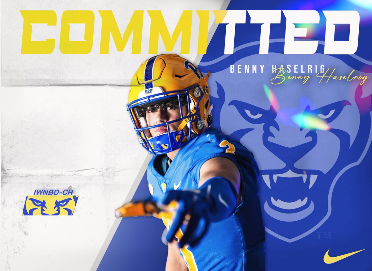 BennyHaselrig's tweet photo. 100% Committed!! I’m thankful and blessed to continue working towards my dreams at the University of Pittsburgh!🙏🏽💙💛 IWNDB~CH #committed #h2p @TiUnderwood @CoachDuzzPittFB @CoachKlineAlex @MikePanther247 @PittPanthers247 @Pitt_FB @wpialsportsnews https://t.co/HUtaZOkOmf