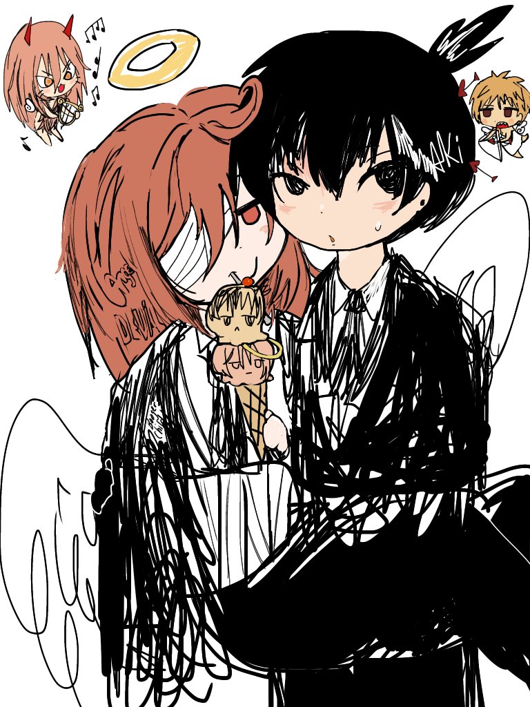 Dunnoweenie's tweet photo. 💘? (I forgot to post this on here 😞)
#akiangel #aki #angel_devil #angeldevil #akihayakawa #chainsawman https://t.co/C9gsKSqKbg