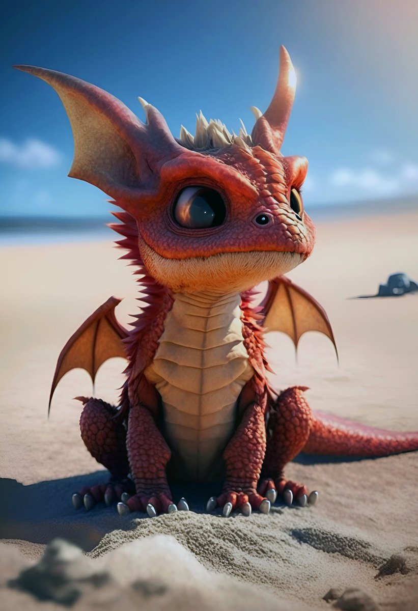 Looks like someone is ready to beat the summer heat! ☀️🔥 He can't wait to cool off with a refreshing swim 🐉💦 Who else can't wait for the summer? 😫