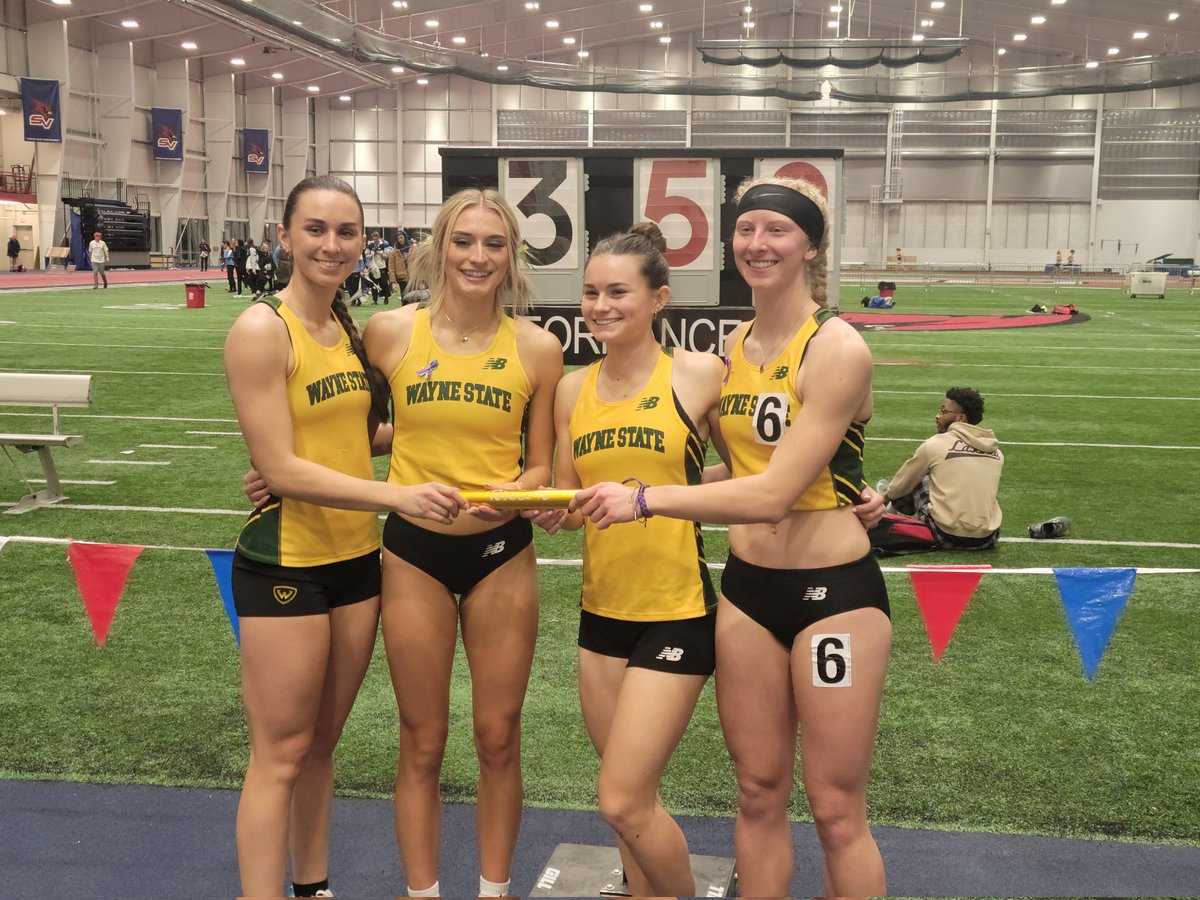 And the Warrior school record train rolls on!! Avery Wilson, Renae Kutcha, Kenzie Wellner, and Elise Miller just clocked 3:50.66 in the 4x400!!! NCAA provisional mark as well. Two sophomores and two freshmen!!