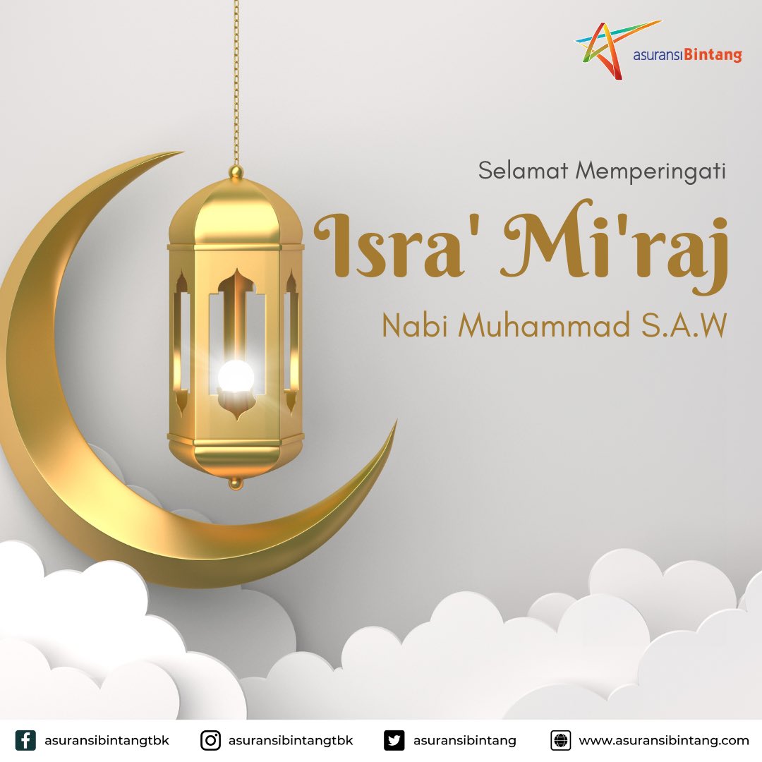 [Memperingati Hari Isra Mi’raj Nabi Muhammad S.A.W]

#IsraMiraj #AsuransiTerbaik #Asuransi #AsuransiBintang #MariBerasuransi #AsuransiIndonesia #AsuransiTerpercaya