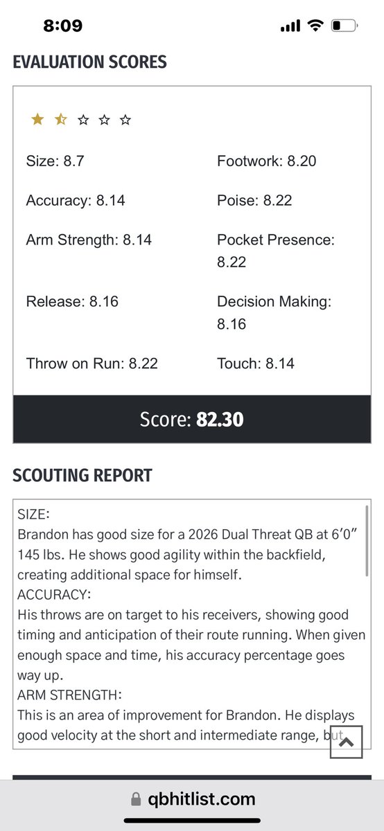 QBHitList.com (@qbhitlist) on Twitter photo Just released! <a href="/QBHitList/">QBHitList.com</a> Premium 2026 QB <a href="/Brandonwoodall_/">Brandon Woodall</a> Gardendale Hs(AL)
Evaluation, Scouting Report and Rank‼️
👀 Check it out!
⏩⏩⏩Profile: qbhitlist.com/profile/brando… Just released! <a href="/QBHitList/">QBHitList.com</a> Premium 2026 QB <a href="/Brandonwoodall_/">Brandon Woodall</a> Gardendale Hs(AL)
Evaluation, Scouting Report and Rank‼️
👀 Check it out!
⏩⏩⏩Profile: qbhitlist.com/profile/brando…