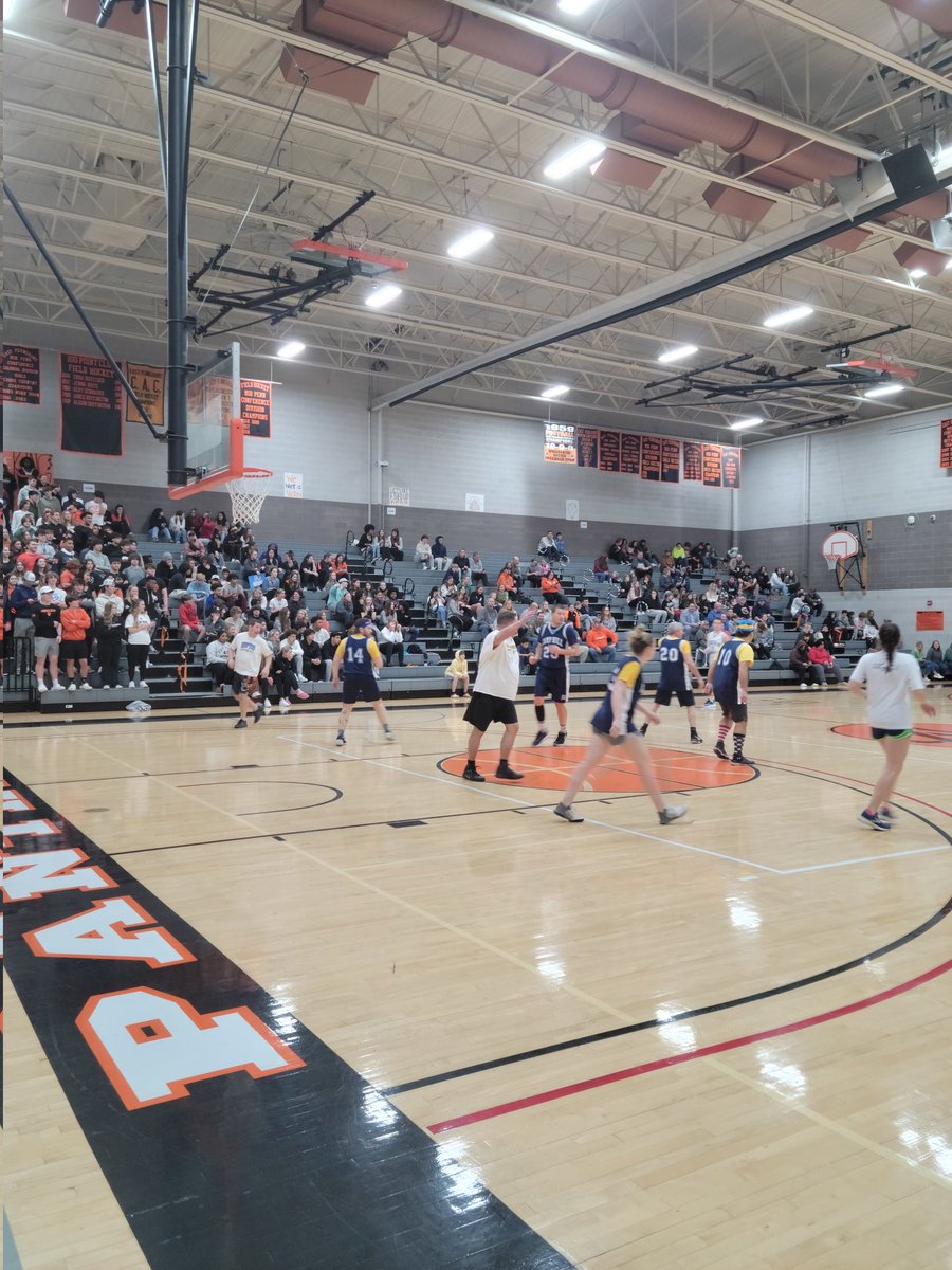 EP_Panthers's tweet photo. Great event tonight with @GoCHAthletics at East Penn!  East Penn Faculty won a nail-biter over Camp Hill Faculty 43-42.  Over $4000 was raised FTK between the two schools! https://t.co/V3RoUYaCHn