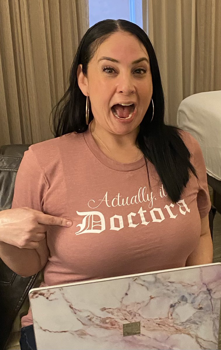 Successfully defended my dissertation! 

My proudest moment will be telling my students that I’m Dr. Cruz-Crawford and they can be too! 👩🏾‍🎓👨🏽‍🎓👩🏽‍🏫👨🏿‍🏫❤️❤️

#DiversityMatters #RepresentationMatters #LatinaDoctoraInTheHouse