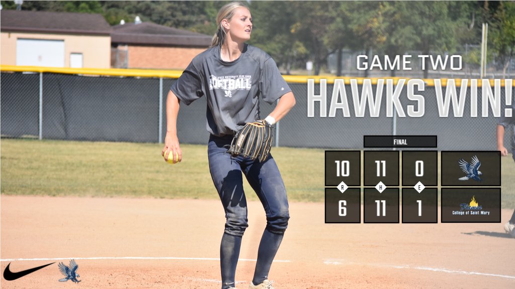 BlueHawkSB's tweet photo. HAWKS WIN!

DSU blasts four homeruns to outslug College of Saint Mary for their first victory of 2023

Venner - 4-4, 2 HR, 3 RBI
Martinez - 2-4, 3 RBI
Woodworth - 1-4, HR
Enriquez - 1-4, HR, 2 RBI https://t.co/HzycLp3xWH