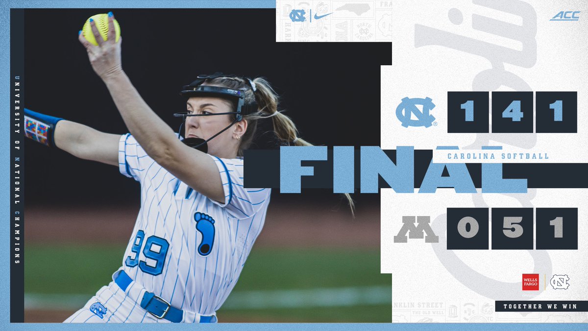 UNCSoftball's tweet photo. CAROLINA WINS!

Lilli Backes throws a gem and shuts out Minnesota!

#GoHeels x @WellsFargo https://t.co/QNXS4EzgUD