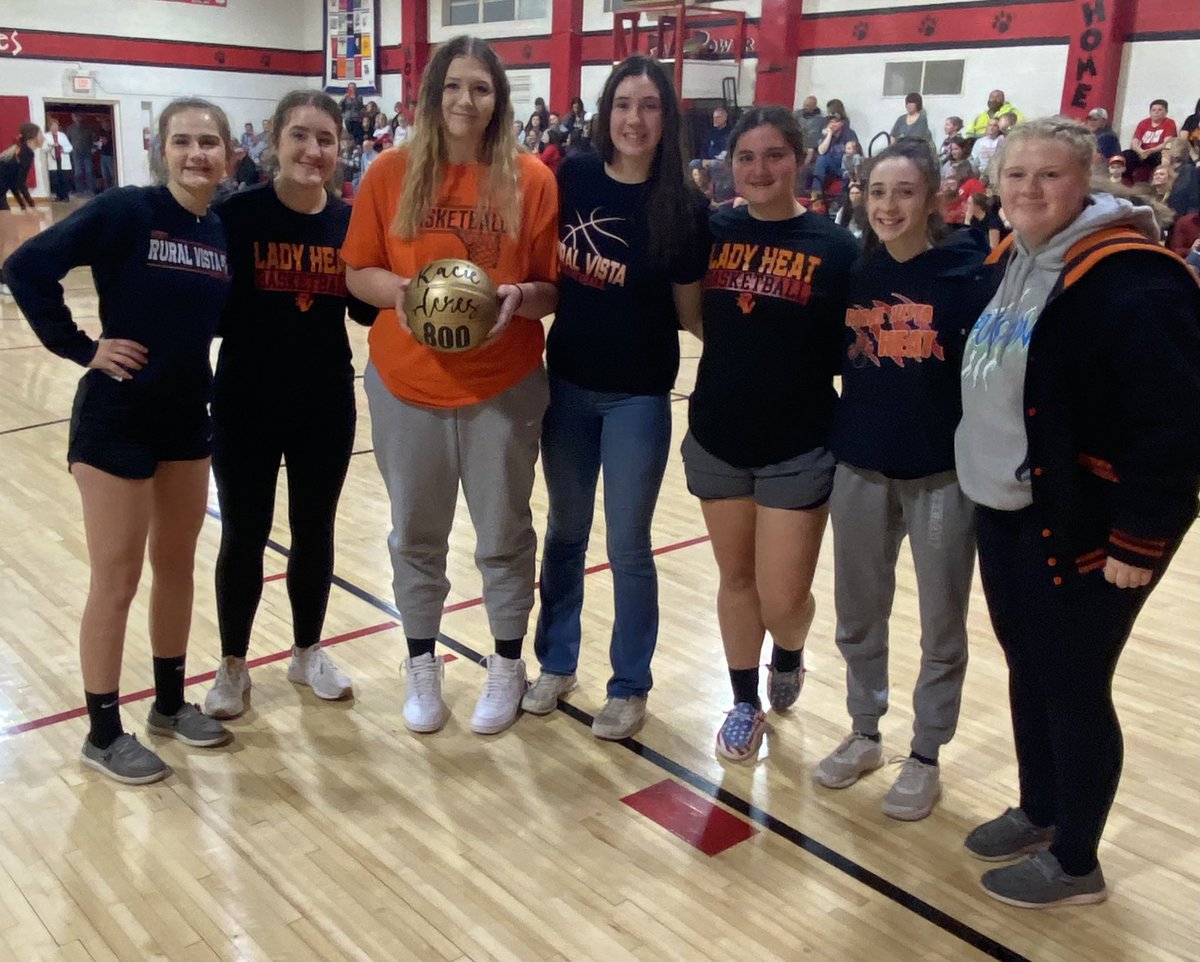 RVHeatathletics's tweet photo. Lady Heat win at Wakefield 38-22. Senior Kacie Acres surpasses 800 points and 800 rebounds for her career! Lady Heat move to 12-6 on the season. #HeatPride @sportsinkansas https://t.co/cCyvf9NxE4