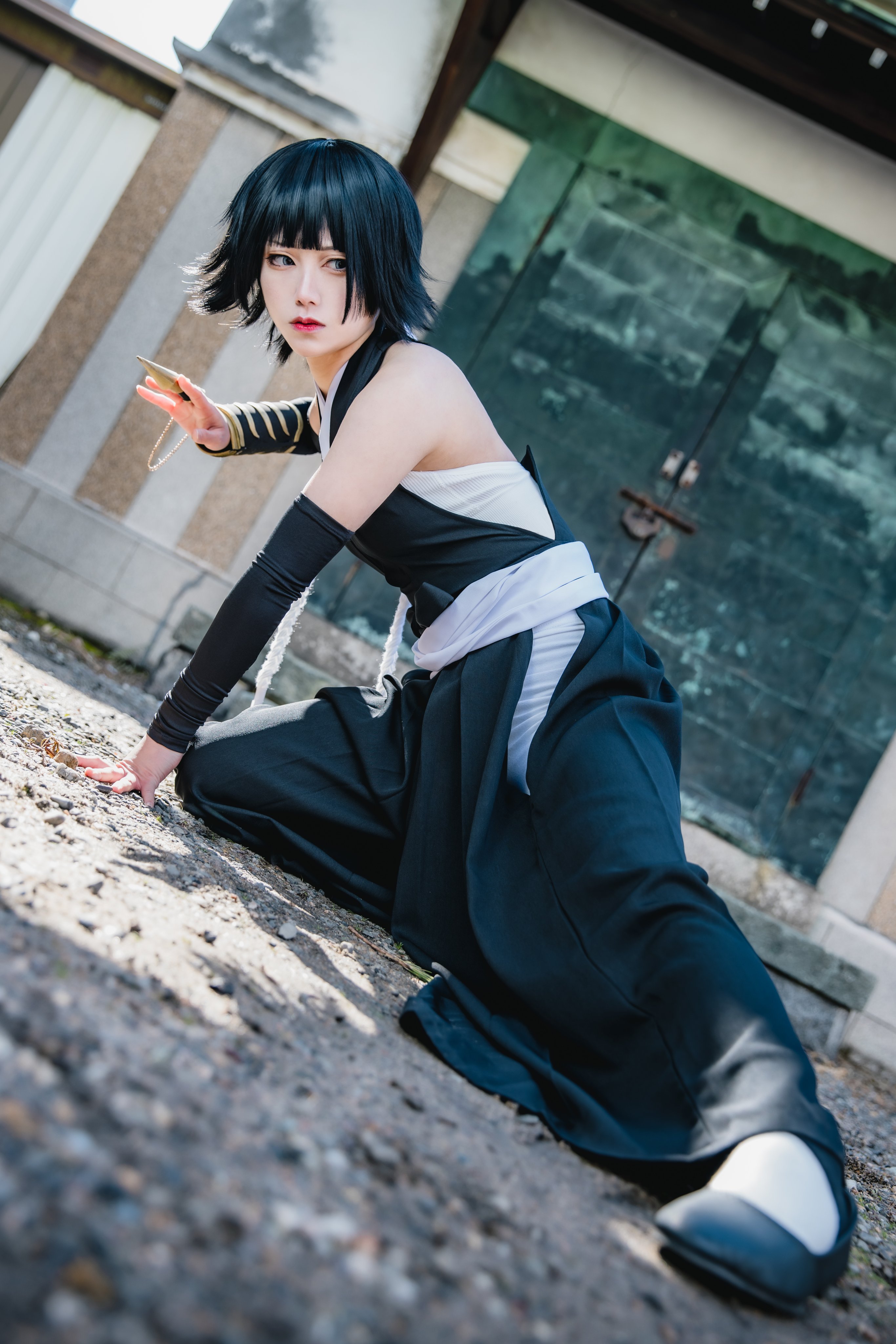 【③】BLEACH 砕蜂 ウィッグ コスプレ おさげ 髪飾り ブリーチ ③】BLEACH 砕蜂 ウィッグ コスプレ おさげ 髪飾り ブリーチ ②