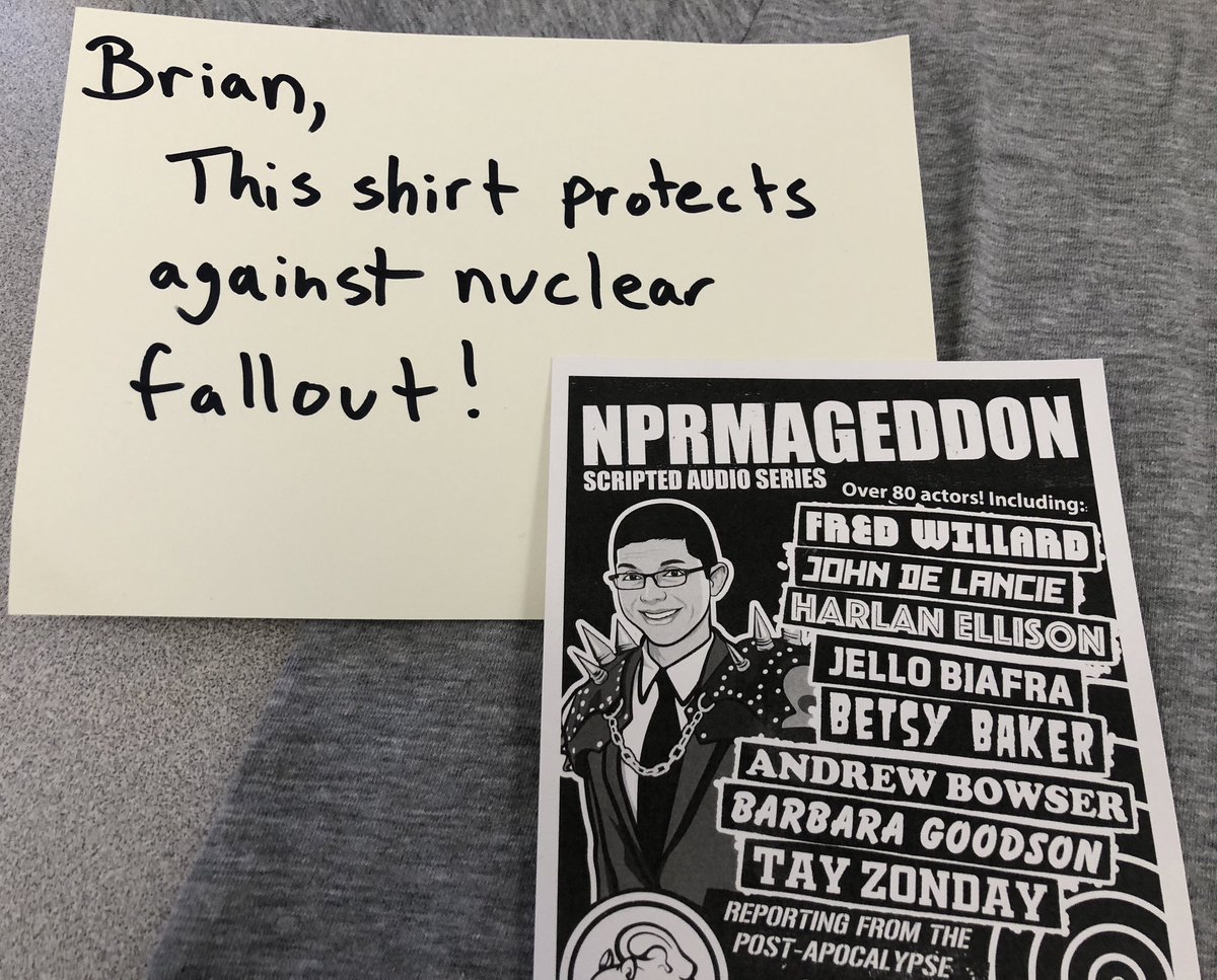 IT ARRIVED! 🤯 IT’S AWESOME.🥹Thank you, @NPRmageddon!  Looking forward to your next podcast episode! ☢️📻#radio_activity 🧟‍♀️🧟🧟‍♂️