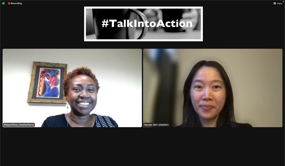 TheIILP's tweet image. Thank you Nandar Win Kerr and Abayomi Ajaiyeoba (both with TRTCLE)  for putting  #TalkIntoAction! They discussed implicit bias, microaggressions, and how mindfulness practices help reduce implicit bias and promote lawyers' well-being.