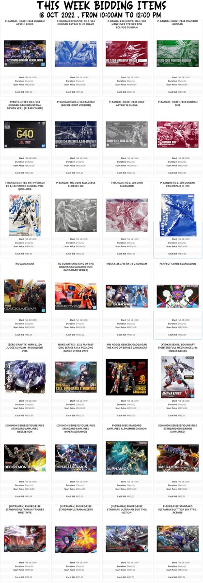 gundammy's tweet photo. ✨✨Today Rare Gundam Item auction start at 10 am - 12 pm 🙋🙋 - https://t.co/paHnK1cwVz https://t.co/MlquEYsc75