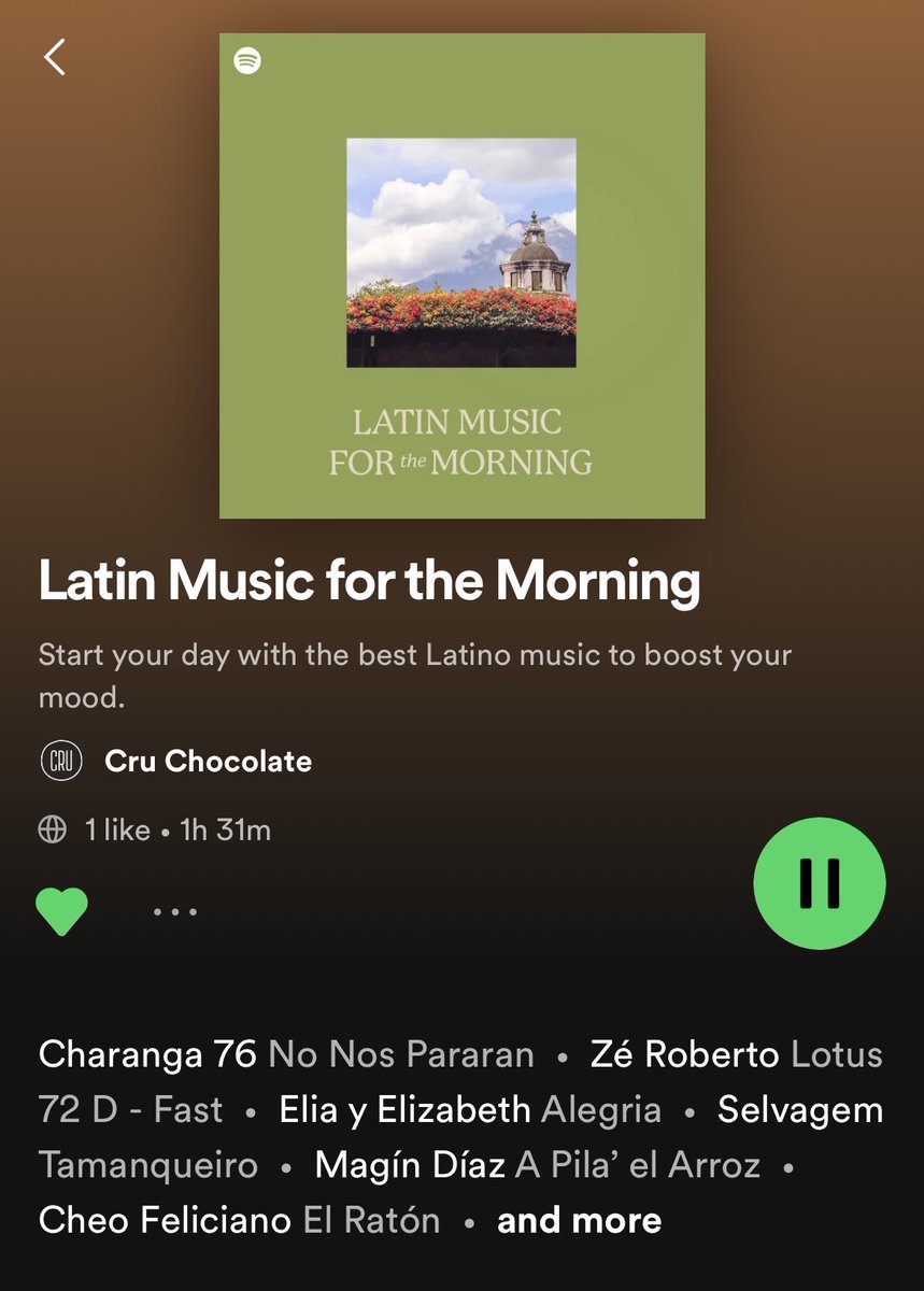 We just released Our first playlist
“Latin Music for the Morning”
🎵🎵🎉💃🏻💃🏻🌞☀️
Enjoy and Share it with your friends, discover new rhythms and let the music transport you the our origins.  

open.spotify.com/playlist/1Bfoe…