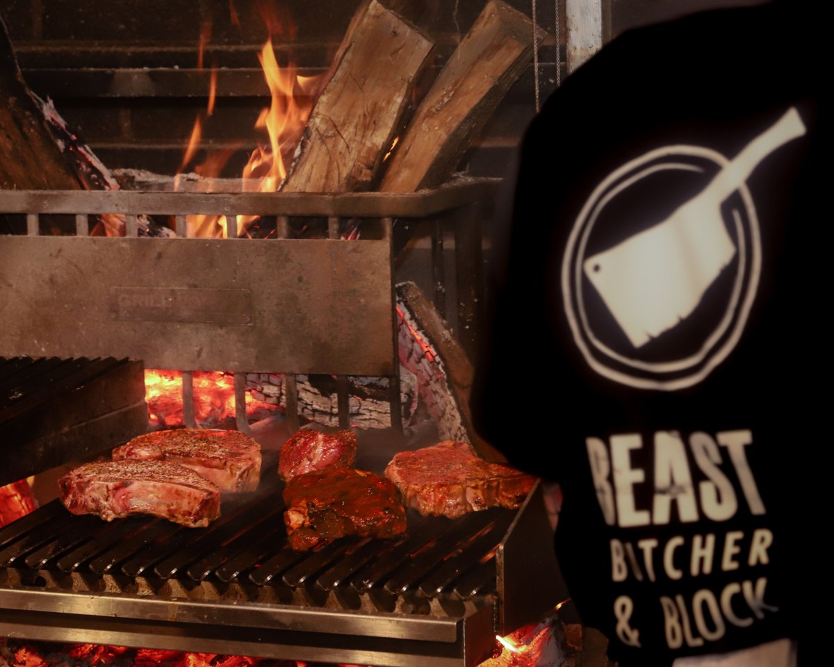 Fired up for the weekend?! 

Celebrate with something flame-grilled, hand trimmed &amp; aged for 21 days like the 24 oz Bone-in Ribeye.
Blessed with black garlic butter &amp; smoked salt.
Open on WEEKENDS until 10PM.

#blackangus #handtrimmed #smokedsalt #groveSTL #openfire #boneinribeye