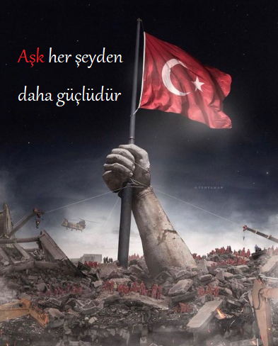 Aşk herkesi güçlendirir.
Sizi seviyorum Türk Dostları.