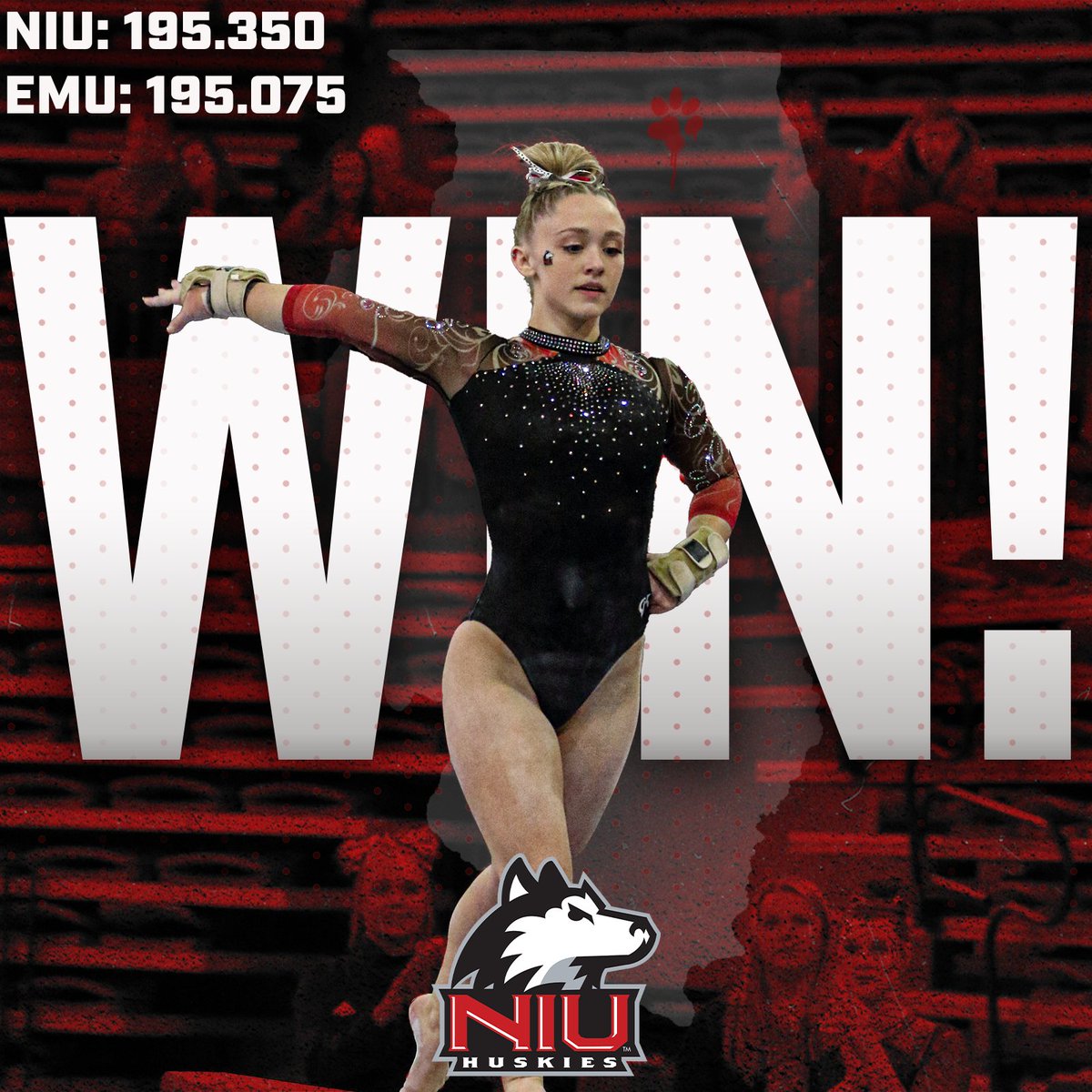 Niugymnastics's tweet photo. Your Huskies Captured the WIN!!!🔥🔥🔥 https://t.co/OCHdVPRsmd