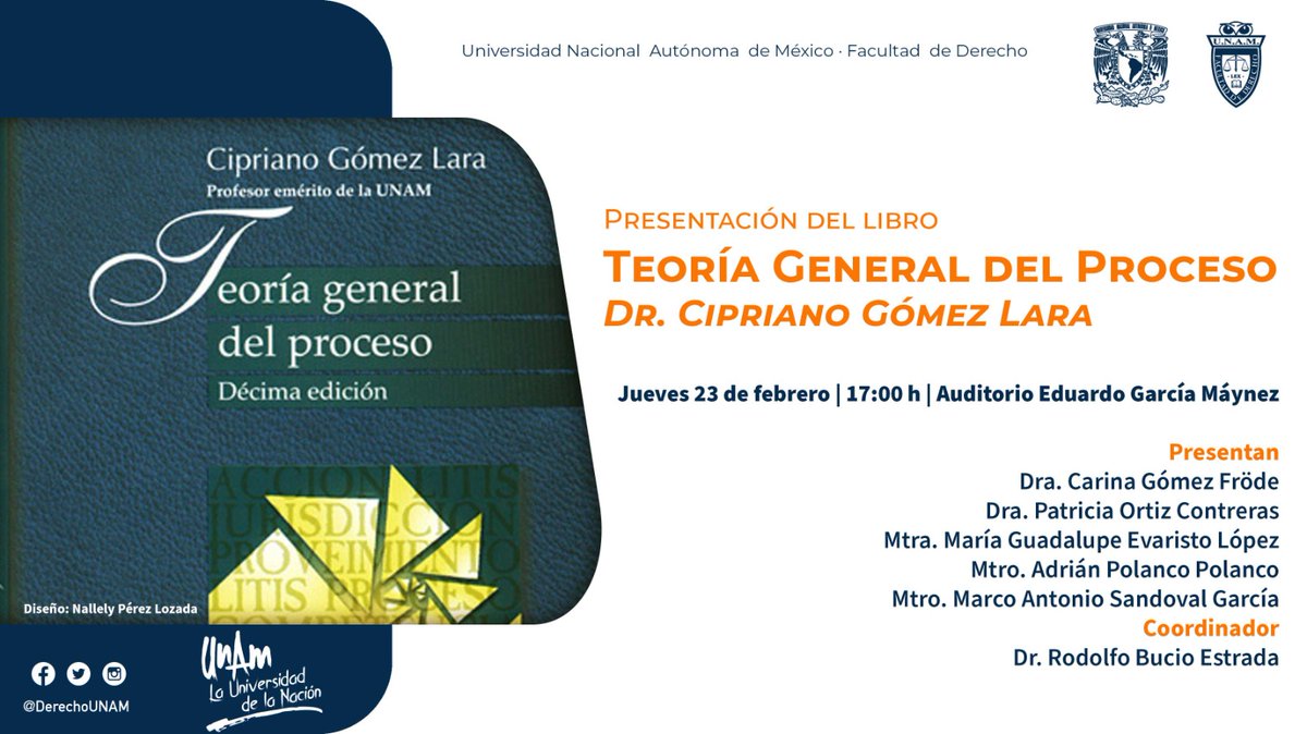 Facultad de Derecho on Twitter: "📚 Asiste a la presentación del libro