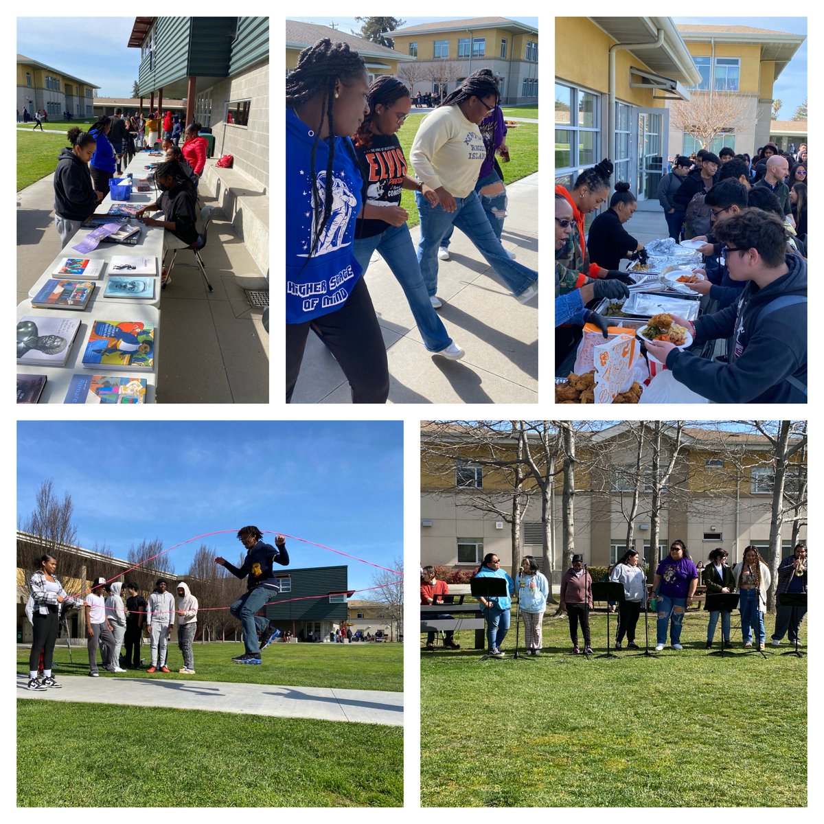 Happy #BlackHistoryMonth! Our Black Student Union organized a great celebration during lunch today, complete with live performances, a delicious meal prepared by Eastside parents and family members, fun games, and more.