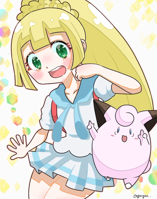 #見た絵師さん強制初投稿の絵と今の絵を比べる ポケ垢初投稿のリーリエとこの前描いたルッチー根底は変わってないけど上達はしたと思う※比較してみたかったからタグ使ったけど強制って部分は無視してね! 
