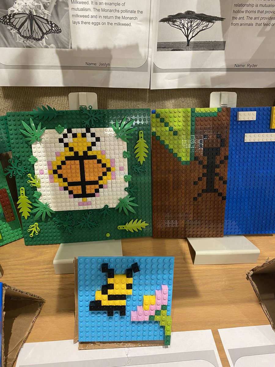 sullyatschool's tweet photo. 6th Grade Ss used pixel art to create vocabulary representations of symbiotic relationships. First we used @alicekeeler ‘s pixel art template. Then we used legos to physically create our models of science vocabulary. They turned out amazing! #plap #tlap #LEGO #science https://t.co/TOuhArfhiG