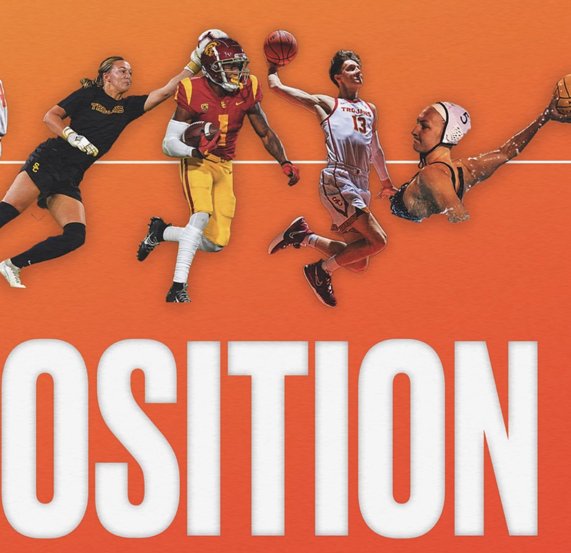 expositionusc's tweet photo. Today marks ONE YEAR of Exposition SC 🎊 We want to thank all 24 current and former USC athletes from 13 sports who have trusted us to help tell their stories. We can’t wait to continue to empower Trojans to embrace their identities and tell their stories, their way. Fight on ✌️ https://t.co/U1pRM4lEw7