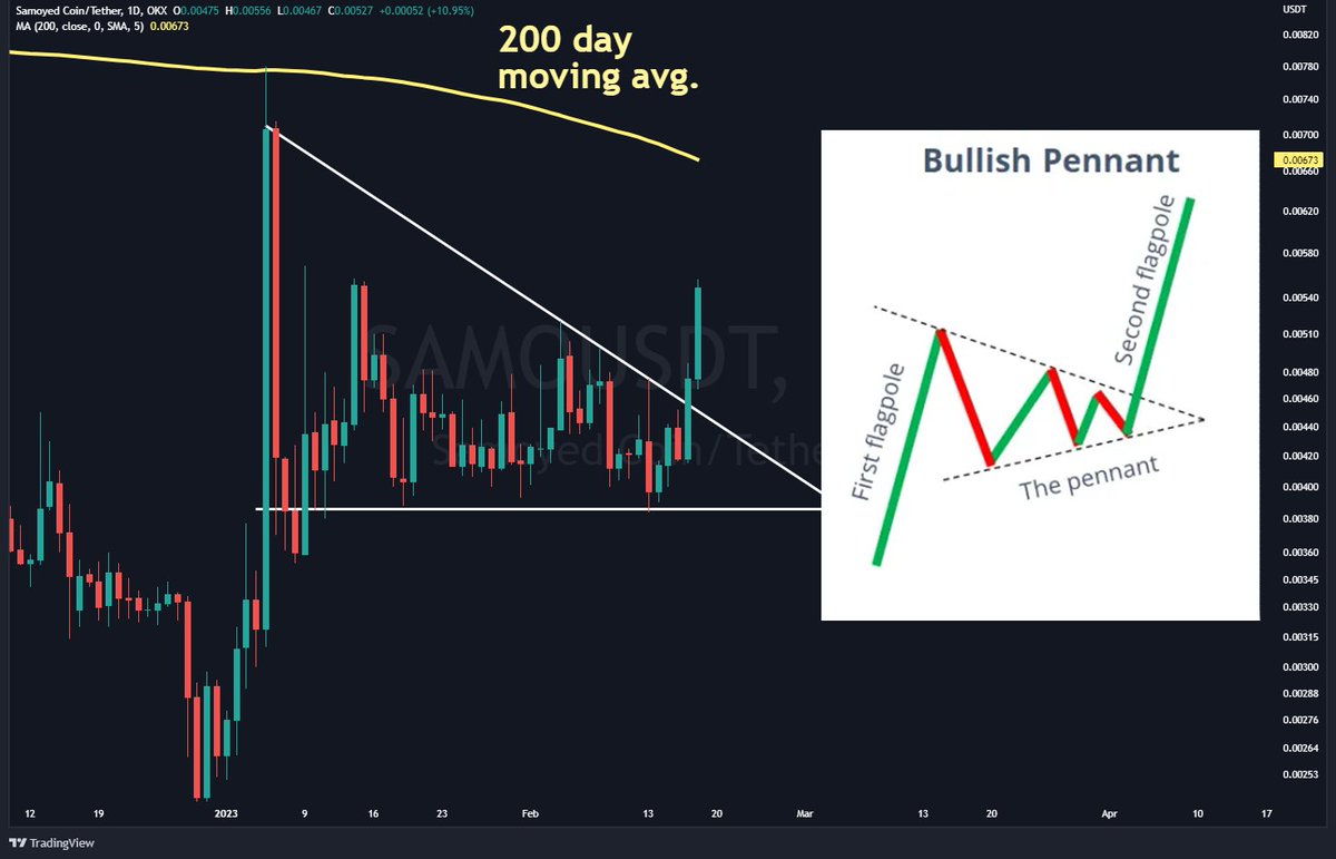 izaac_sol's tweet image. A HUGE breakout on $SAMO!

I'd be willing to bet this puppy punches right through its 200 day moving avg. and beyond. 

Could easily 2x-3x from here.