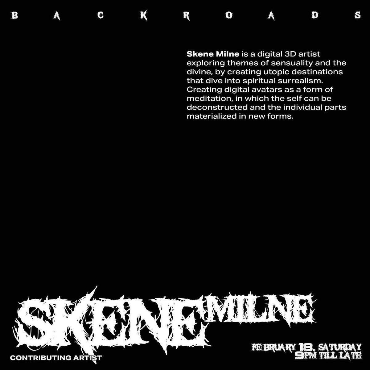 And last but not least before the night begins, we have Skene Milne for Endless Return: Backroads as Artist lineup #7 🇺🇸🇭🇰

<a href="/RefractionDAO/">be</a>