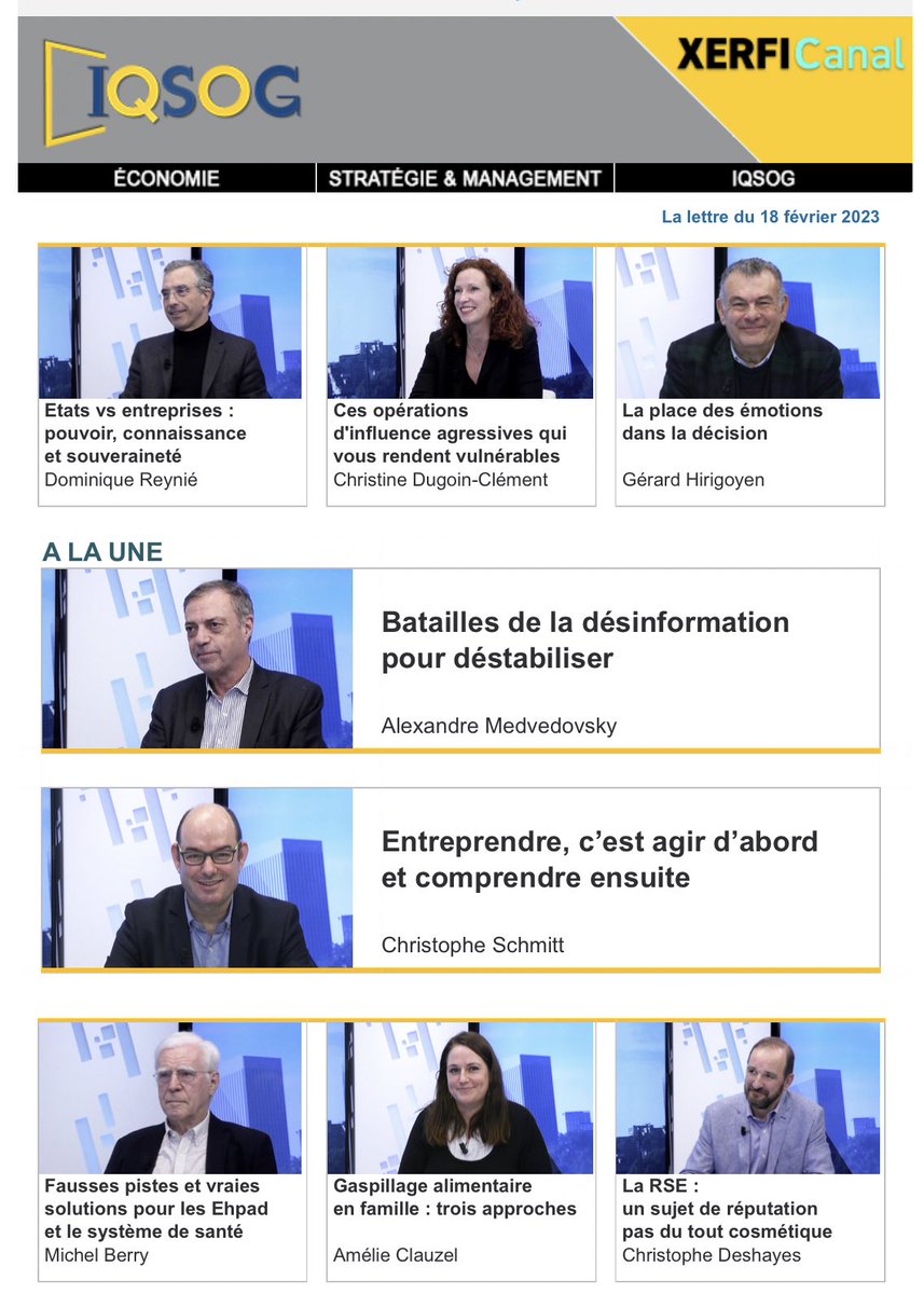 ✉️ 🎥 La lettre #IQSOG | <a href="/XerfiCanal/">Xerfi Canal</a>, datée 18 février 2023

📮 Pour recevoir la lettre quotidienne <a href="/XerfiCanal/">Xerfi Canal</a> et/ou la lettre hebdomadaire <a href="/IQSOG/">IQSOG</a> chaque samedi : xerficanal.com/register.html