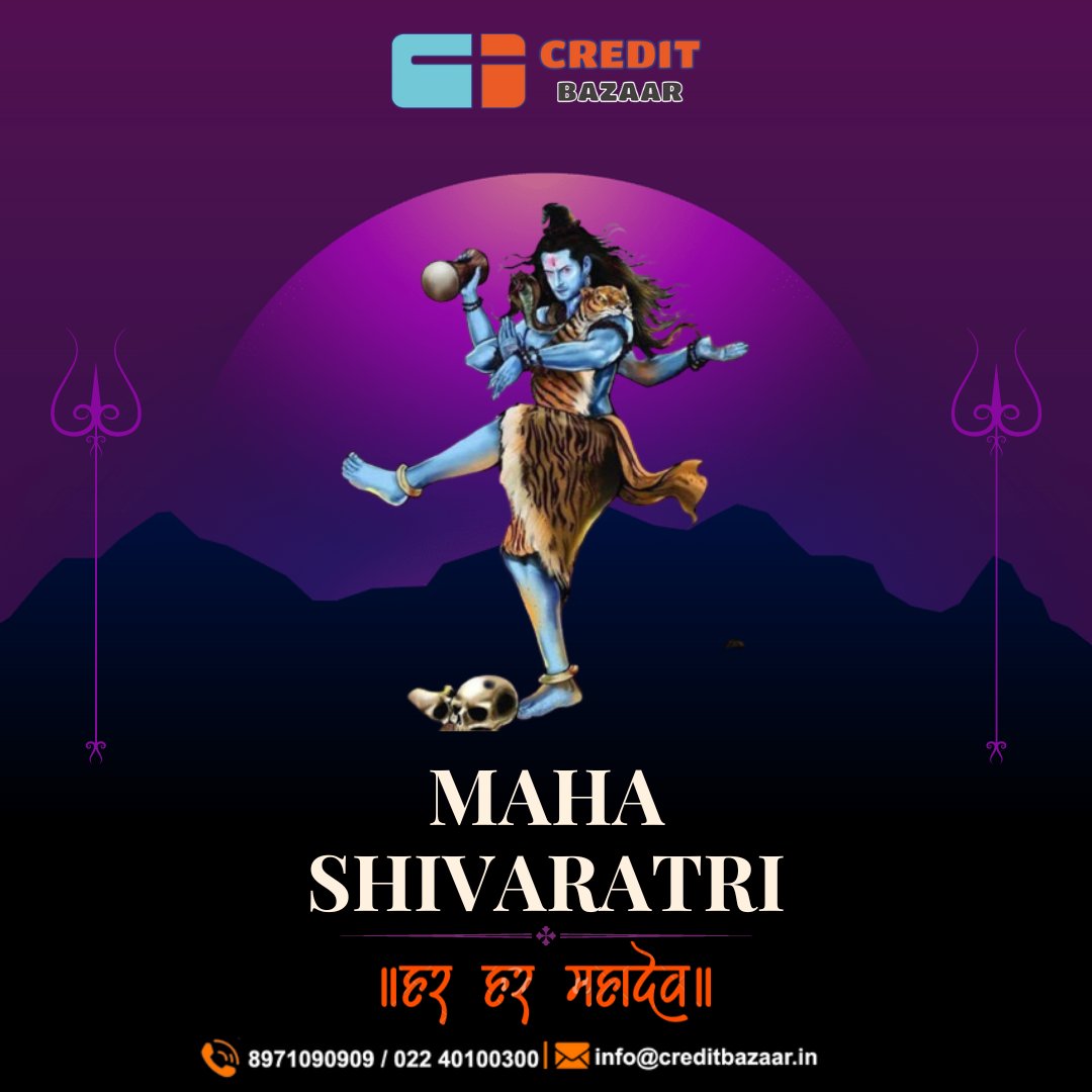 CreditBazaarIn's tweet photo. "May Lord Shiva shower his Being, Blessing on you & your family with lots of happiness and peace surround."
#creditbazaar #happyshivratri #creditlimit #creditscore #credit #creditloan #creditcard #creditrestoration #creditliteracy #creditlife #creditrepair #creditspecialist https://t.co/Us0Tms71QX