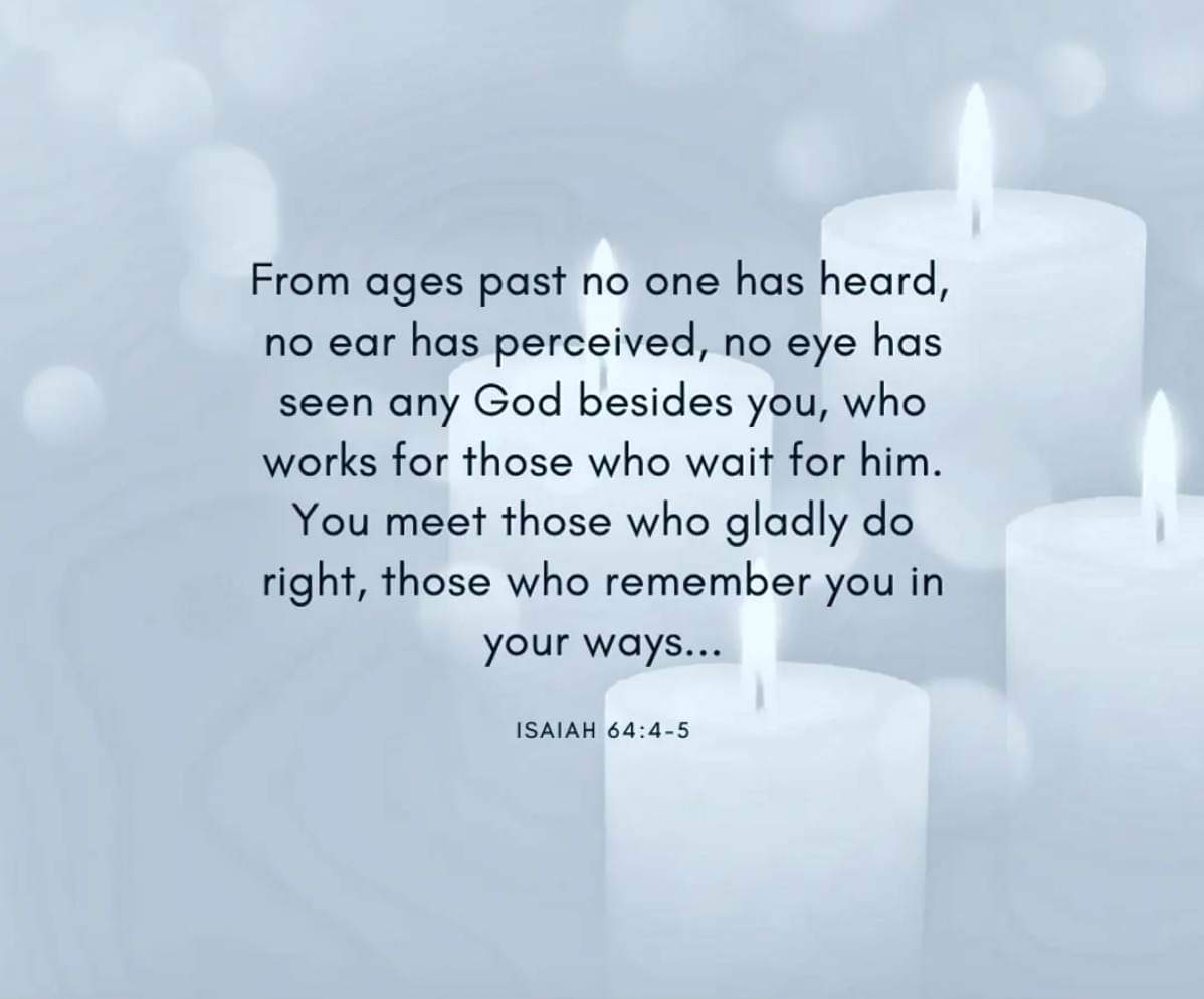 HannaNaomi13's tweet photo. God, we wait on You. We rest trustfully in Your goodness, that everything You do is good and right. That it is Your nature to only do that which is good and righteous and wise. We praise You for Your wisdom. We trust Your wisdom. #Isaiah64:4-5 #JesusSaves #JesusOurLight https://t.co/001Rj3WTx2