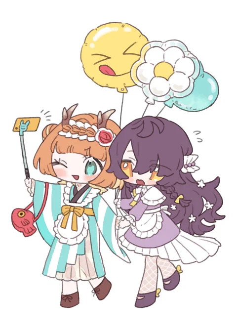 フォロワーさんのプロフとか人柄イメージしてこんな感じのデフォルメ創作キャラを描きたいと思っている。 